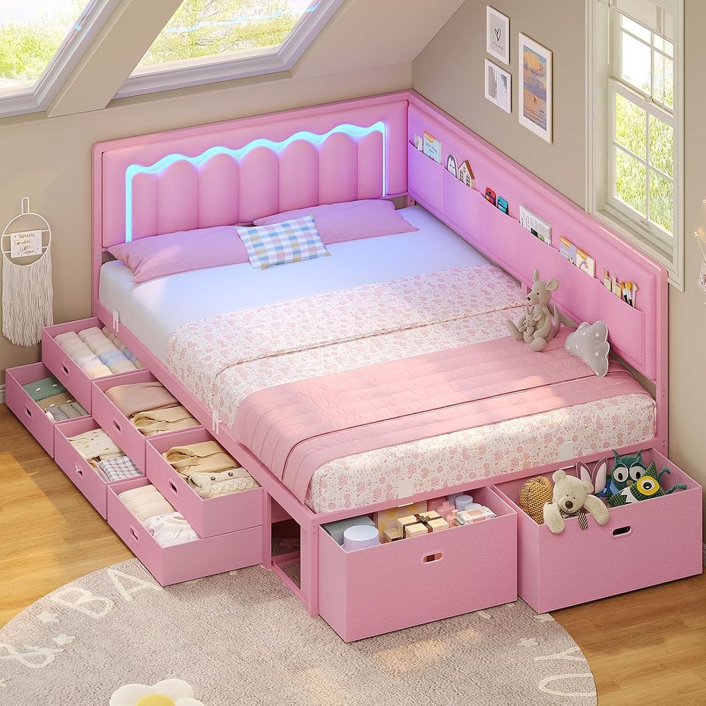 Furniture Lighting & Decor Magazine - Cama ADORNEVE com 8 gavetas de