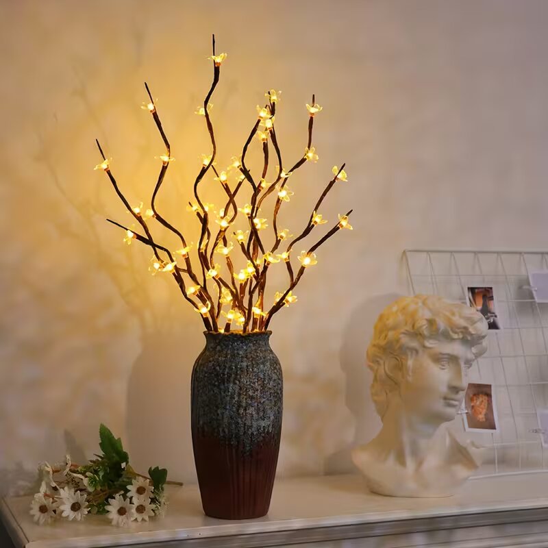 Lighting Table Decor - Luzes de ramo de cerejeira com