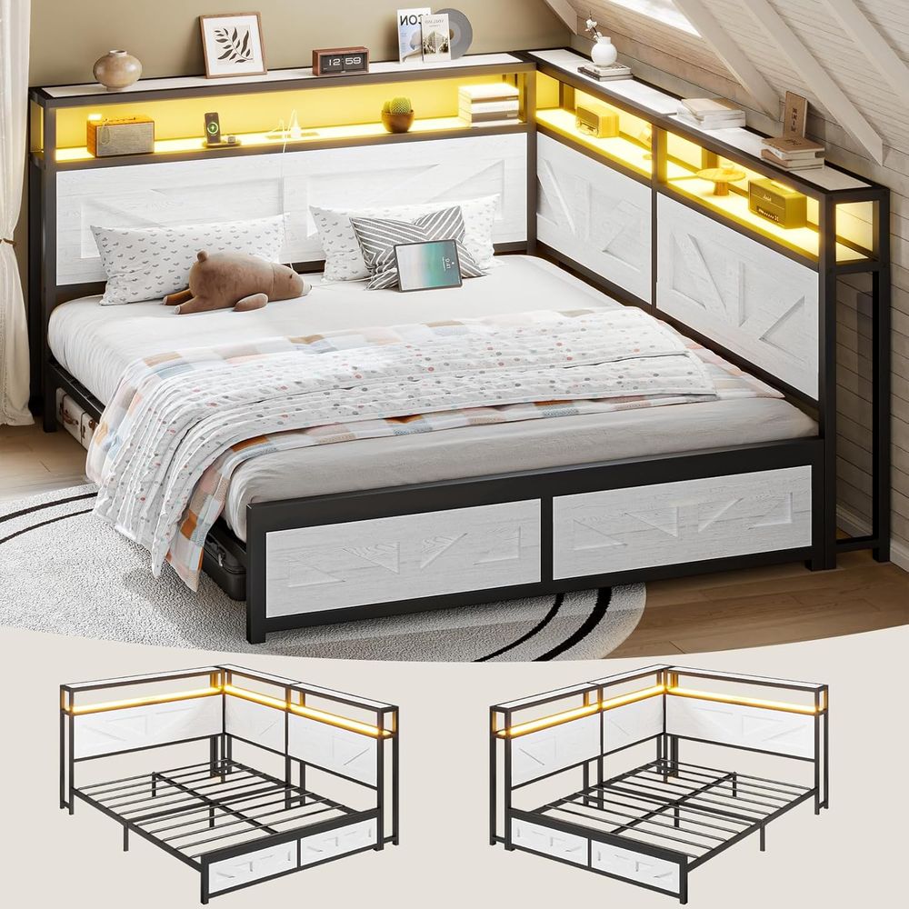 Furniture Lighting & Decor Magazine - Cama Queen CIKUNASI com Armazenamento e