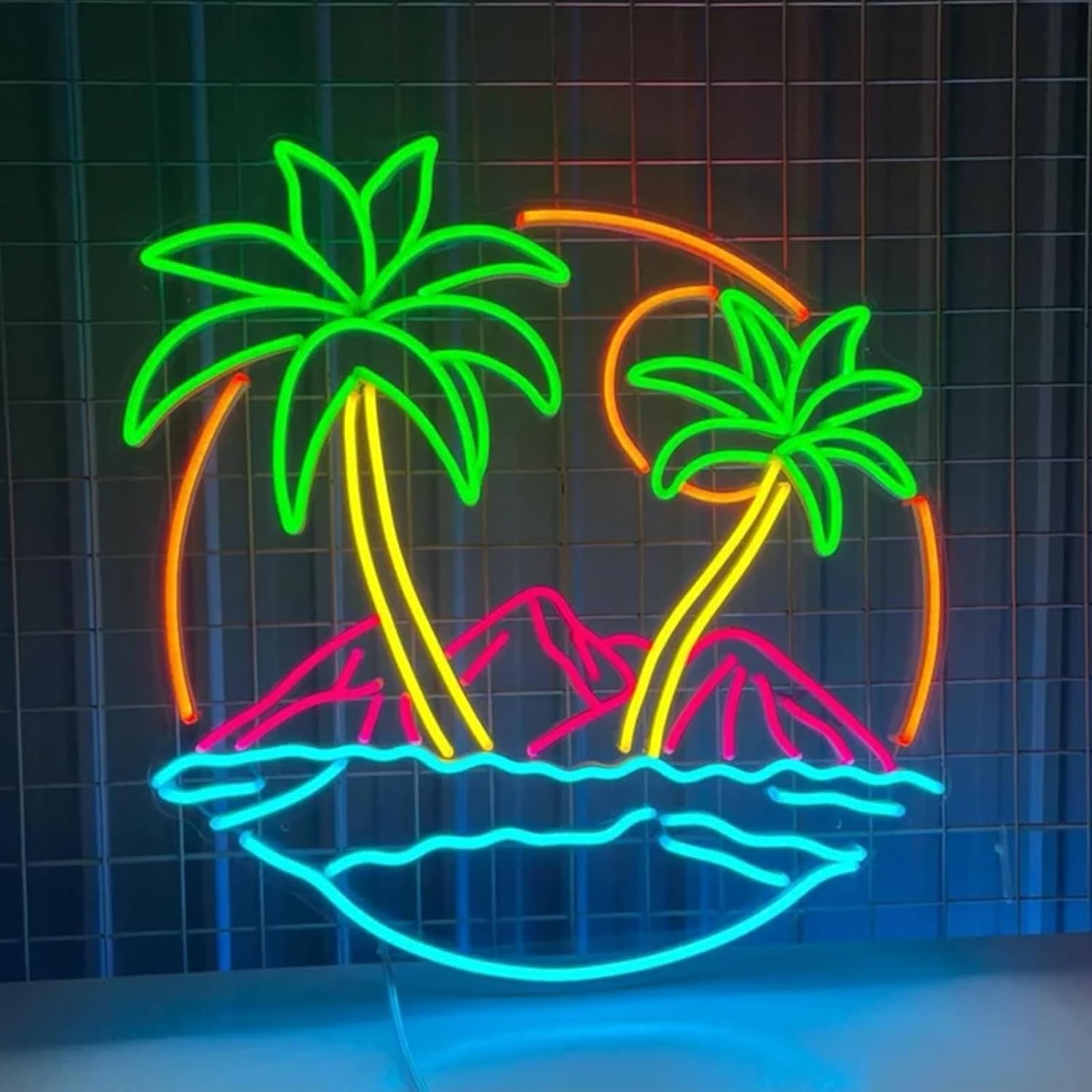Letreiro Neon LED de Palmeira  - Lighting Decor Rentals avaliação e preço