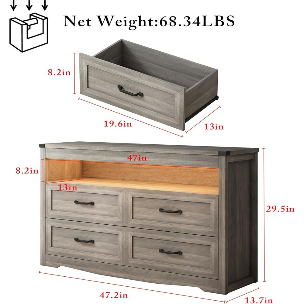Cômoda Cinza para Quarto, Cômo - Furniture Lighting & Decor Magazine avaliação e preço