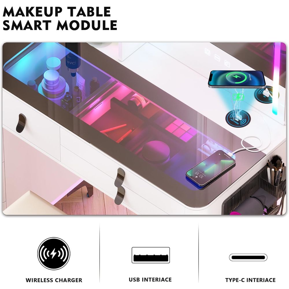 Mesa de Maquiagem Gurexl RGB c - Furniture Lighting & Decor Magazine avaliação e preço
