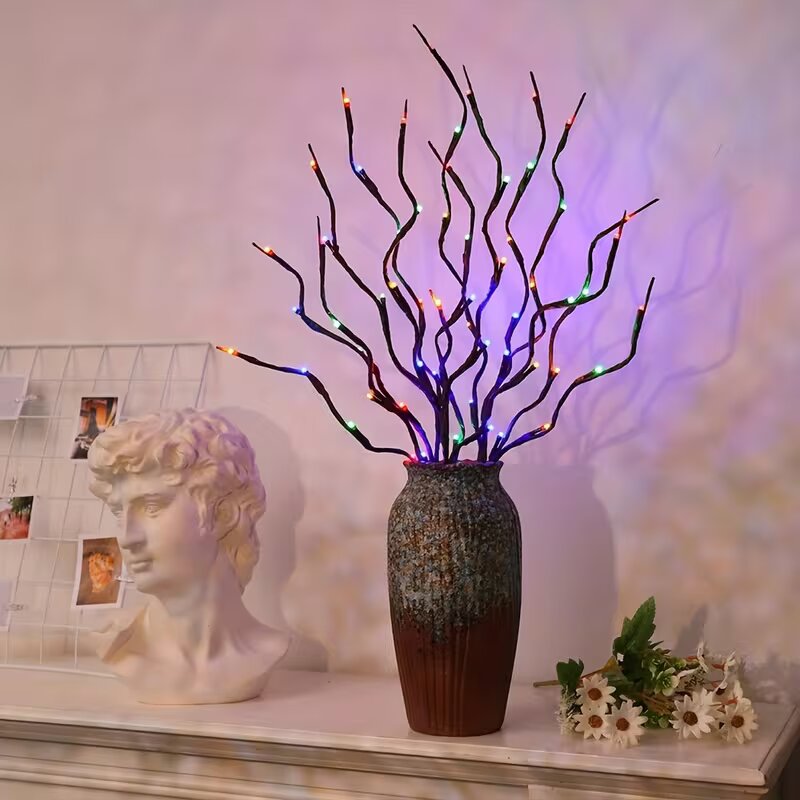 Luzes de ramo de cerejeira com - Lighting Table Decor avaliação e preço